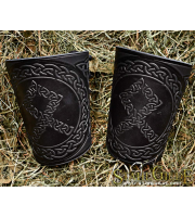 A Pair Leather Bracers Armor Othala Rune